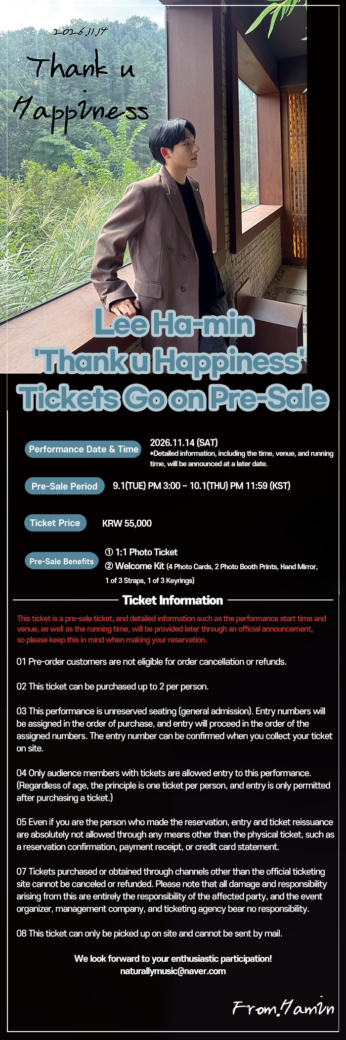 [Dictionary Ticket] Lee Ha-min ‘Thank u Happiness’