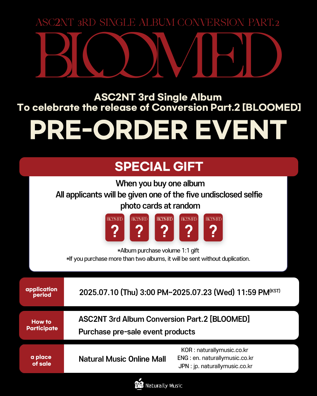 [PRE-ORDER EVENT] ASC2NT - 3rd Single Album Conversion Part.2 [BLOOMED]