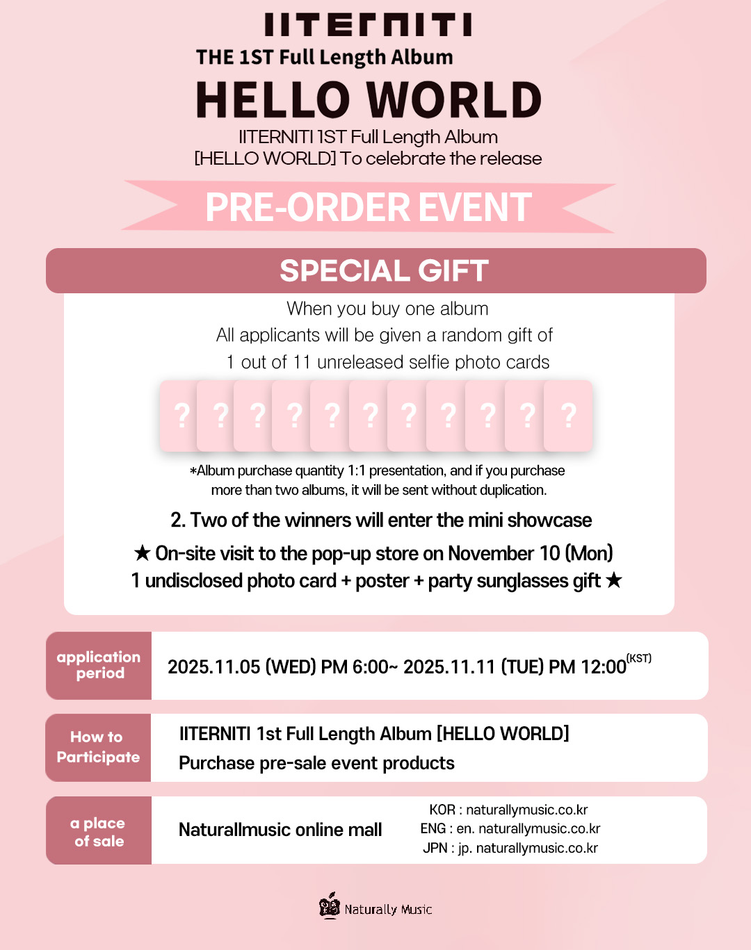 [PRE-ORDER EVENT] IITERNITI - HELLO WORLD KIT VER.