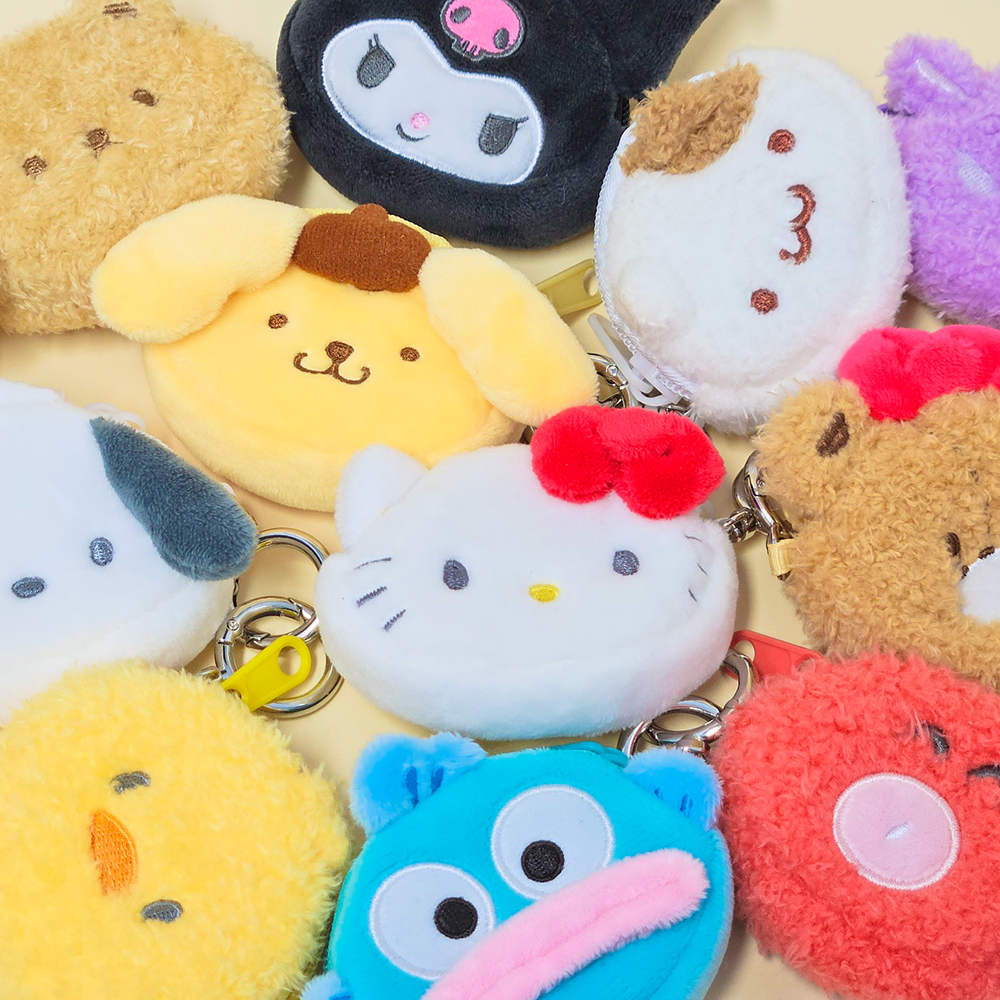 Sanrio Friends Mini Pouch Set 7 types (My Melody, Cinnamoroll, Kuromi, Kitty, Pompompurin, Hangyodong, Pochaco)